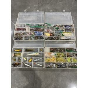 Big Lot Of Fishing Soft And Hard Plastics Lures